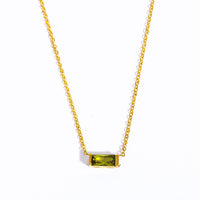 Birthstone Zircon Stainless Steel Necklace